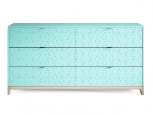 комод case №3 остветлённый дуб / мятный / гравировка 3 в Нижневартовске