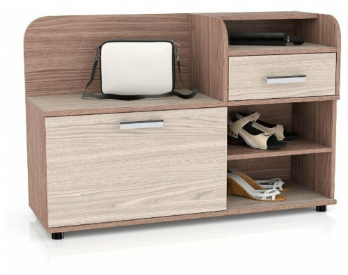 тумба для обуви пэ пять 1050, цвет ясень шимо светлый/ясень шимо тёмный в Нижневартовске