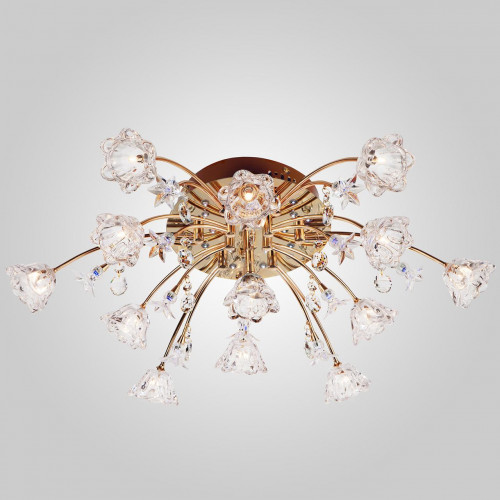 потолочная люстра eurosvet 4928/13 золото/бело-голубой в Нижневартовске