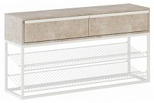 консоль обувница, 1150*300*800, белый муар, лдсп (камень светлый) в Нижневартовске