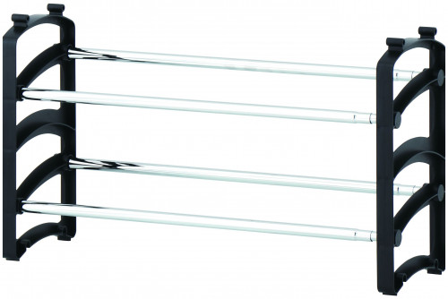 этажерка для обуви unistor duo двух ярусная раздвижная. полка-подставка для обуви в Нижневартовске