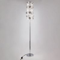 торшер eurosvet flower 01070/3 хром/прозрачный хрусталь strotskis в Нижневартовске