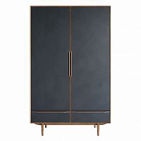 шкаф двустворчатый bruni black с двумя ящиками в Нижневартовске