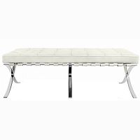 оттоманка barcelona кожа класса премиум белая в Нижневартовске