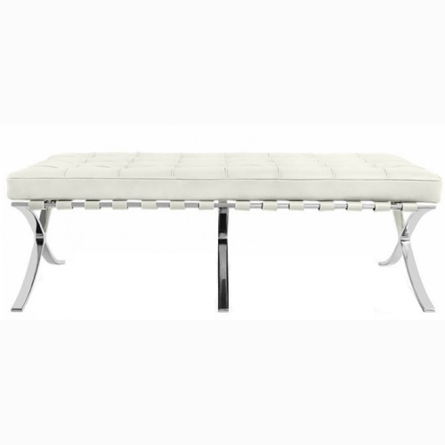 оттоманка barcelona кожа класса премиум белая в Нижневартовске