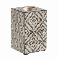 подсвечник керамический квадратный с геометрическим узором chantal, 11 см в Нижневартовске