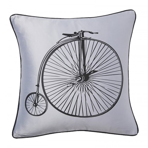 подушка с ретро-велосипедом retro bicycle grey в Нижневартовске