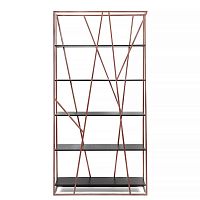 стеллаж powell copper черный дуб в Нижневартовске