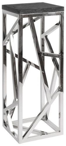 консоль geometric высокая 40x40x110 металл, черная столешница в Нижневартовске