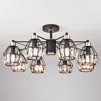 потолочная люстра eurosvet lord 70075/8 черный в Нижневартовске