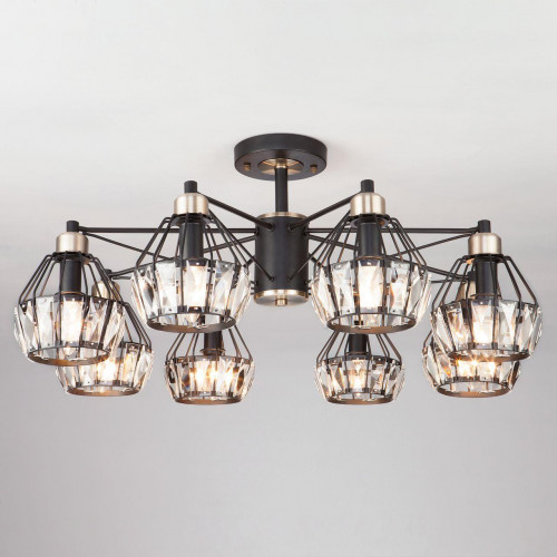 потолочная люстра eurosvet lord 70075/8 черный в Нижневартовске