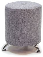 пуф шарм-дизайн круглый хром серый в Нижневартовске