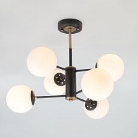 потолочная люстра eurosvet austin 70091/6 черная белая в Нижневартовске