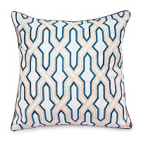 декоративная подушка квадратная с синим геометрическим узором в Нижневартовске