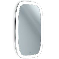 зеркало в ванную овальное белое с подсветкой 52х90 см matrix в Нижневартовске