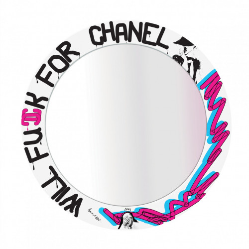 зеркало круглое с авторским принтом bonessi karl в Нижневартовске