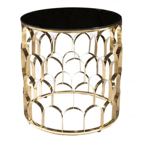 стол кофейный sharme золотой, чёрный в Нижневартовске