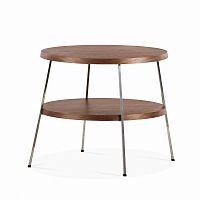 стол кофейный two top хром, коричневый в Нижневартовске