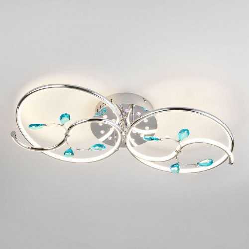 потолочная светодиодная люстра eurosvet venera 90131/2 хром в Нижневартовске