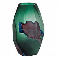 ваза для цветов стеклянная сине-зеленая d18x44 см в Нижневартовске