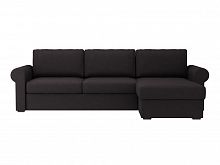 диван peterhof угловой черный с оттоманкой с емкостью для хранения в Нижневартовске