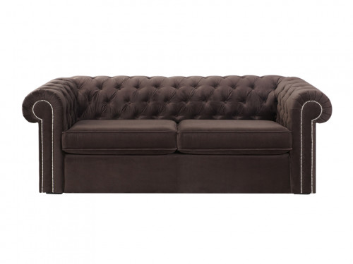 диван chesterfield прямой коричневый 105х208 в Нижневартовске