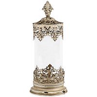 подсвечник золотой с крышкой и резьбой «барбаро», 31 см в Нижневартовске
