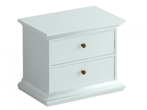тумба прикроватная reina 2 ящика (белый) в Нижневартовске