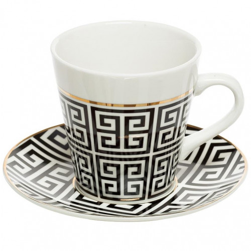 чайная пара 200мл черно-белая в Нижневартовске