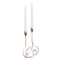 подсвечник медный металлический на 2 свечи loop, 26,5 см в Нижневартовске