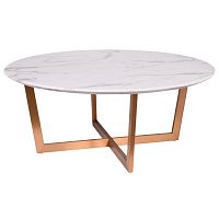 белый журнальный столик с золотом pearl white d100x40,6 см в Нижневартовске