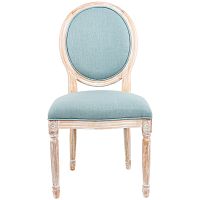 стул «луи / пудровый голубой» (лен, белый жемчуг) в Нижневартовске