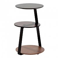 стол журнальный с 3-мя столешницами 39х39х58 см коричневый в Нижневартовске