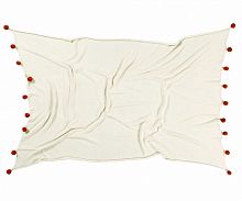 плед с помпонами терракотовый в Нижневартовске