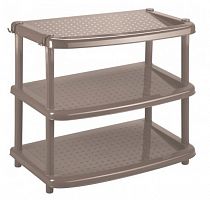 этажерка для обуви "паола" 3 полки 490х310х545 мм (коричневый) в Нижневартовске