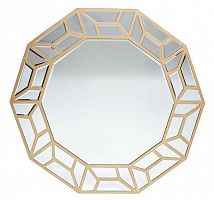 зеркало золотое круглое в десятиугольной раме goldy в Нижневартовске