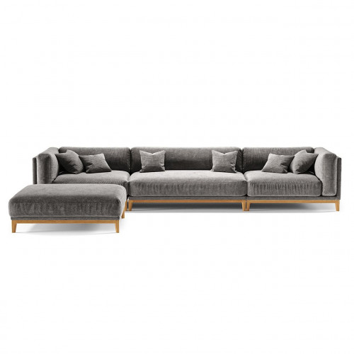 диван case угловой светло-серый в Нижневартовске