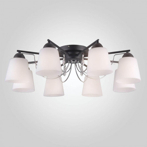 потолочная люстра eurosvet campana 70094/8 черный в Нижневартовске