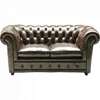 диван oxford двухместный коричневый в Нижневартовске