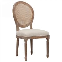 стул vintage french round cane back кремовый лён в Нижневартовске