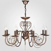 подвесная люстра eurosvet 60018/8 черный с золотом в Нижневартовске