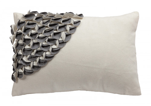 подушка с объемным узором alicia white-gray в Нижневартовске