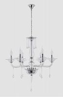 подвесная люстра crystal lux monica sp6 chrome/transparent в Нижневартовске