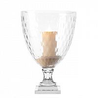 подсвечник стеклянный с резьбой в виде кубка aqua l от eichholtz, 39 см в Нижневартовске