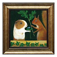 картина в раме незабудка и дубовый листик в Нижневартовске