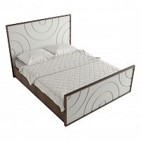 кровать деревянная двуспальная 160х200 белая круги на воде в Нижневартовске