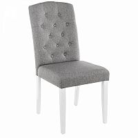 стул деревянный menson white / fabric pebble в Нижневартовске