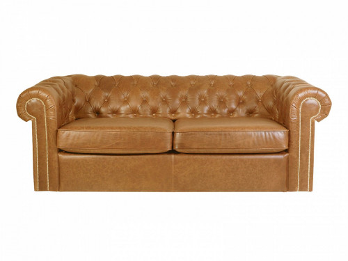 диван chesterfield прямой светло-коричневый в Нижневартовске