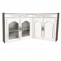 шкаф угловой навесной из двух частей марсель молочно-белый в Нижневартовске