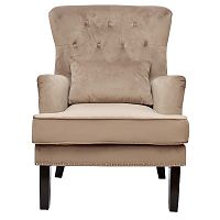 кресло с подушкой велюр бежевый 77х92х105см в Нижневартовске